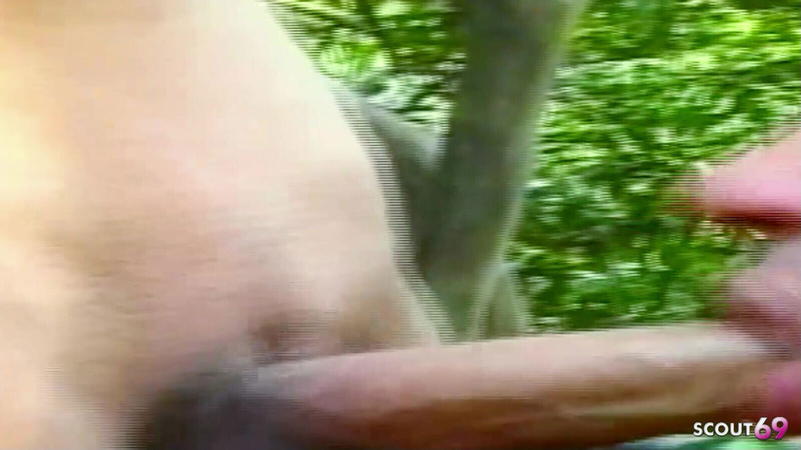 Blonde Tranny Gets Secretly Fucked Woods Tight Asshole