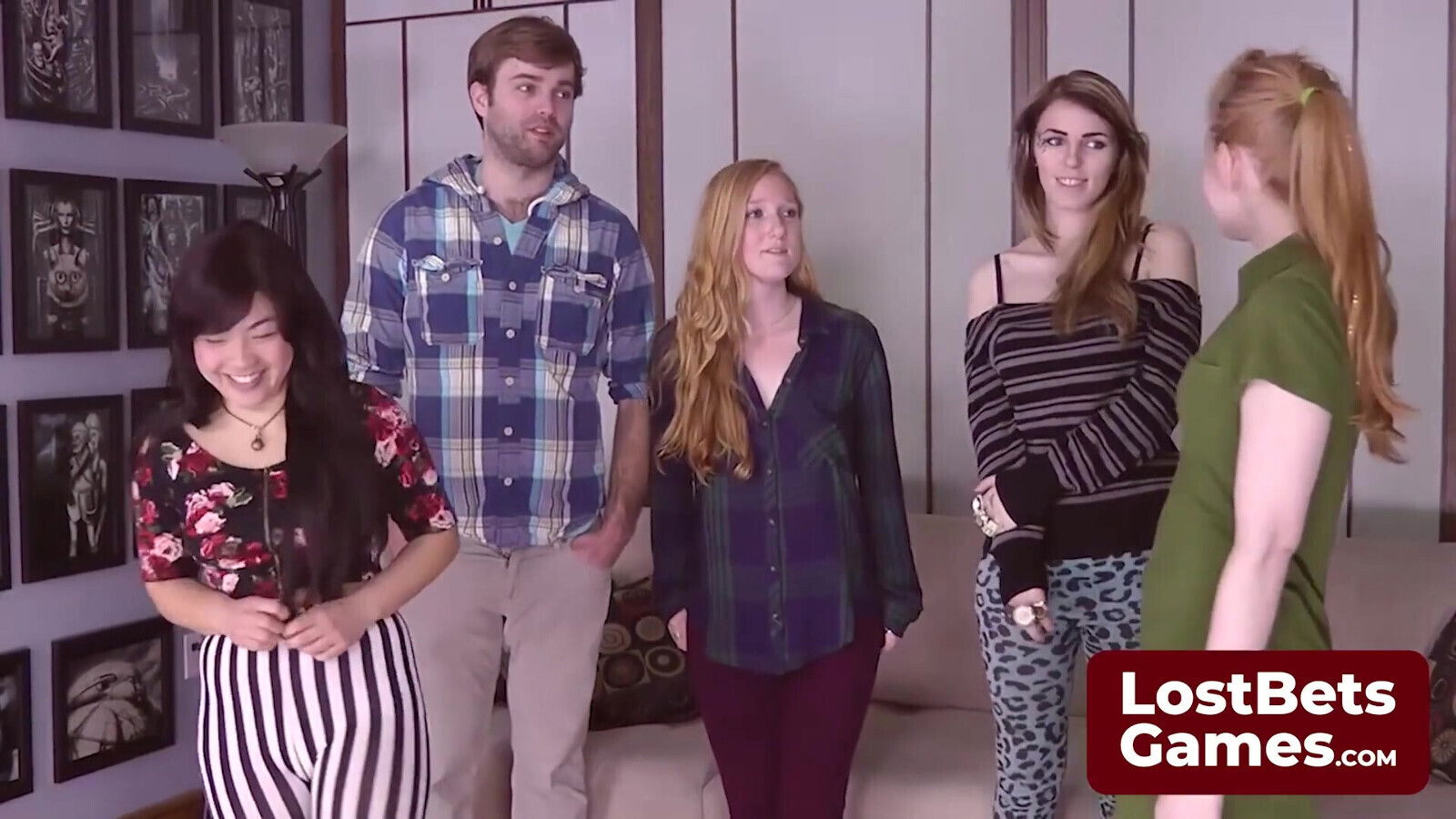 Girls Join Wild Strip Rock Paper Scissors Game