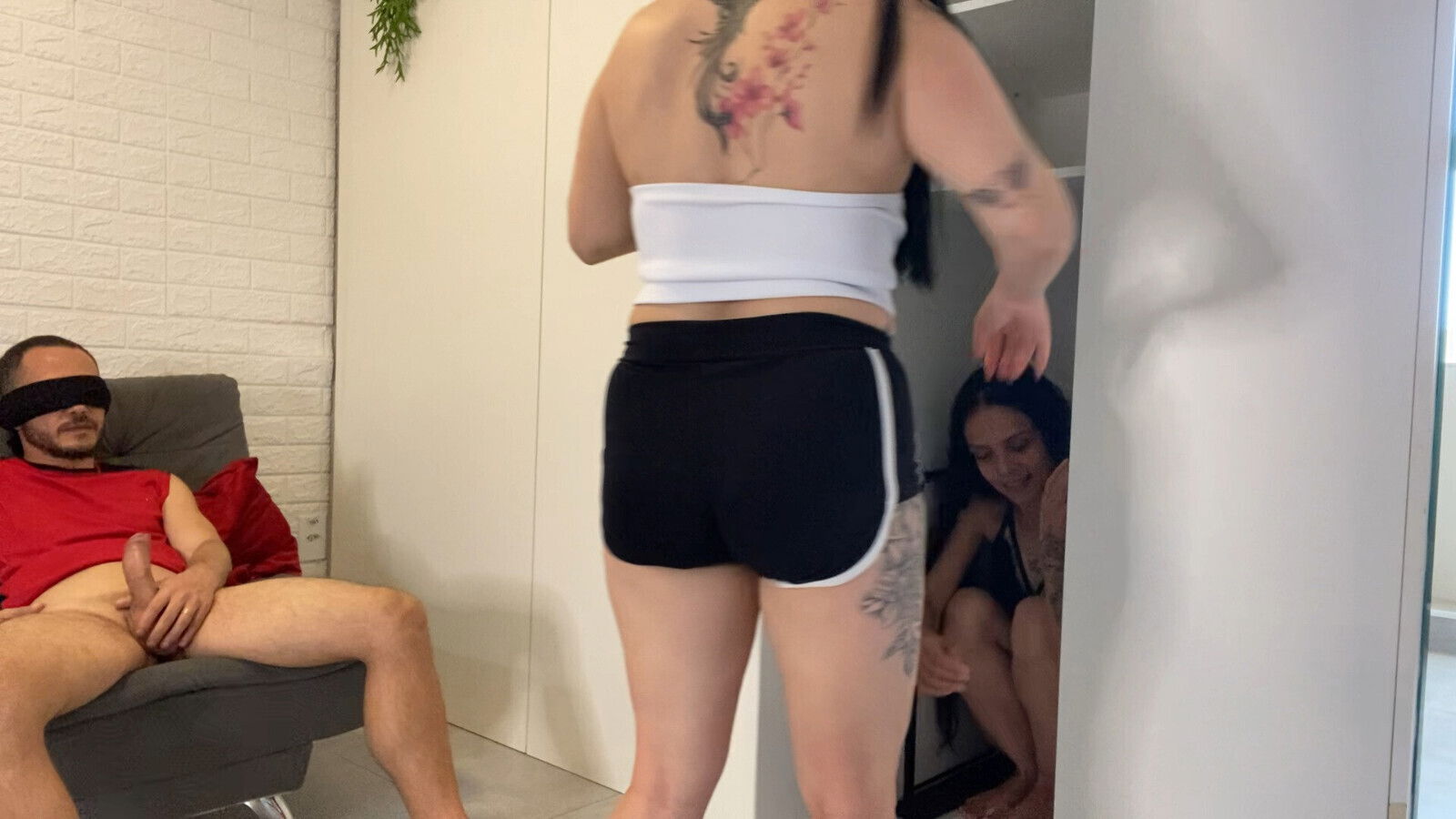 Wife hides friend closet surprises husband