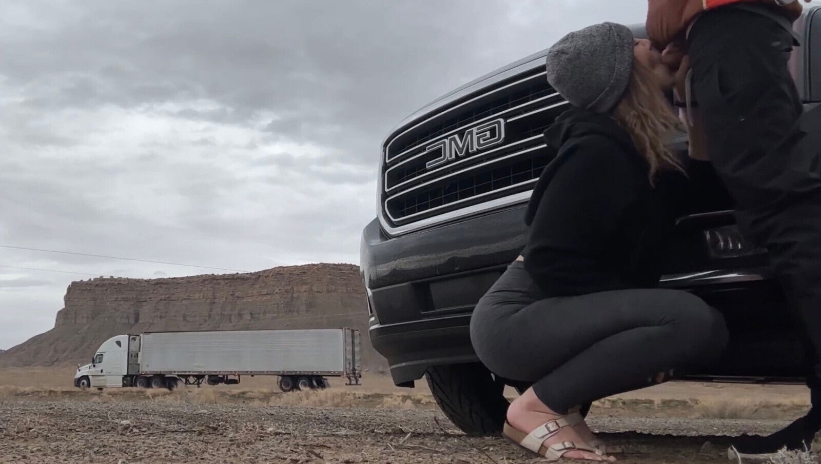 Blowjob Road Restroom Risky Hotel