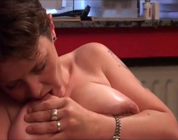 Busty German MILF Playing with Office