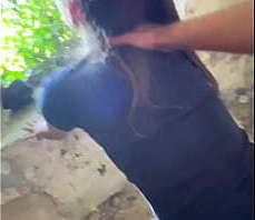 TALL BRUNETTE TEEN GOES WILD Sloppy Deepthroat Turns Rough Risky Ride