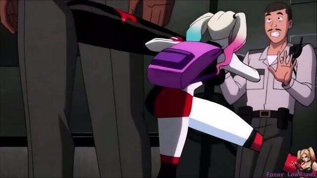 ballbuster HARLEY QUINN ballbusting guards with kicks