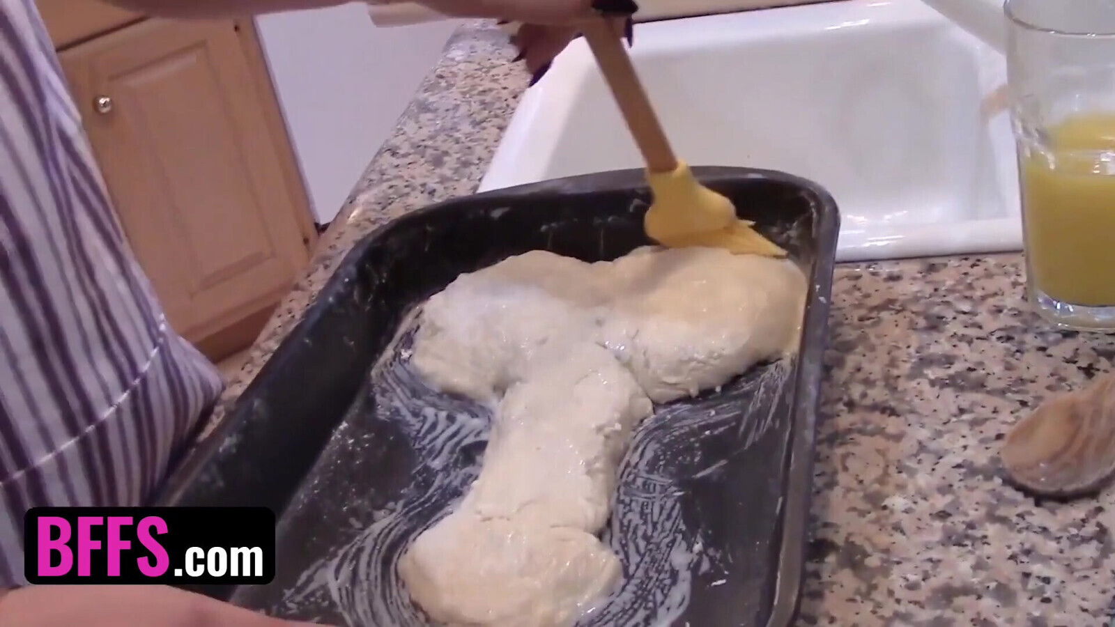 BFFS Best Valentines Gift Three Oiled Juicy Pussies Served Straight Kitchen