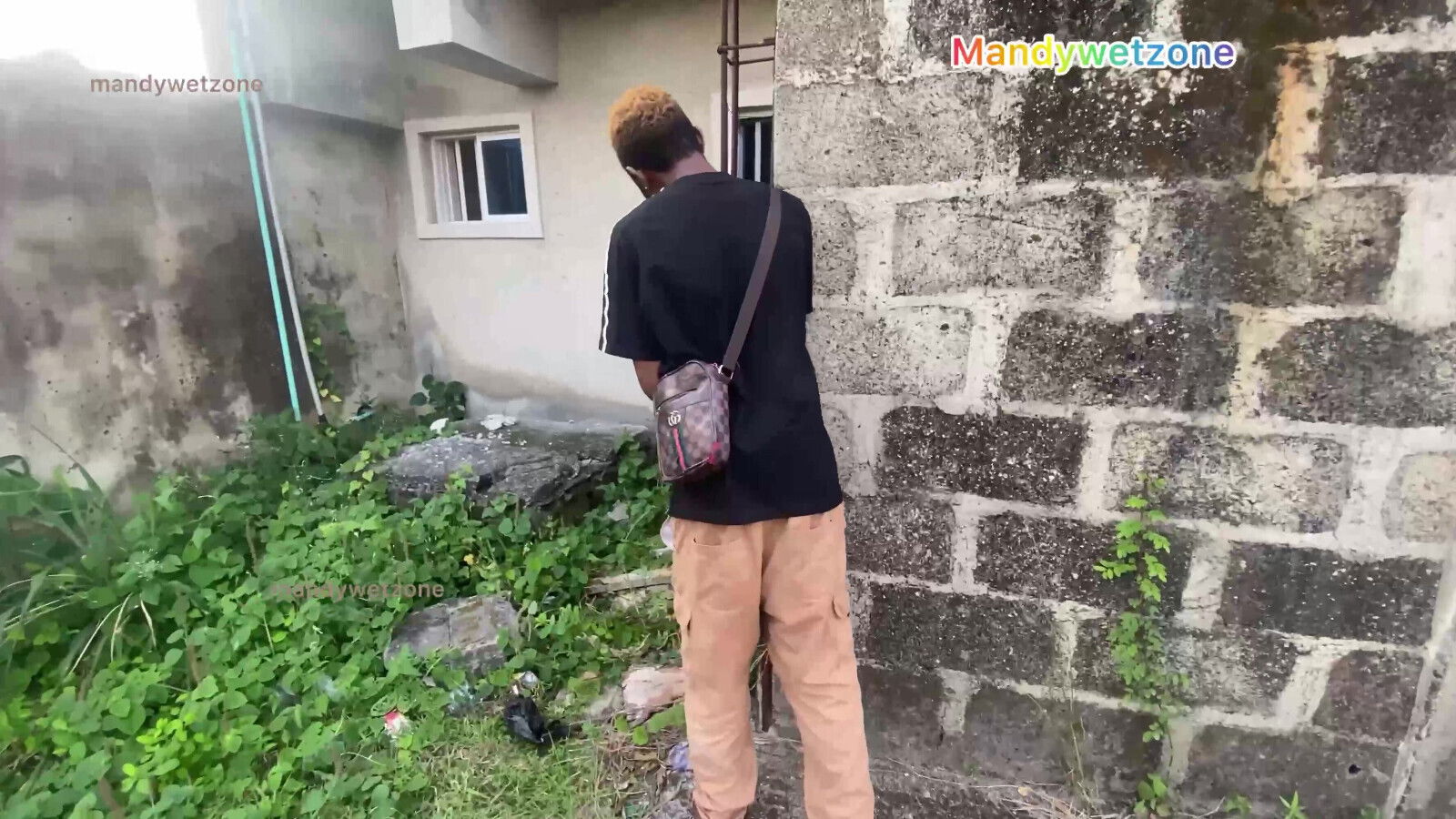 Link Video Colleague Having Behind Office Building