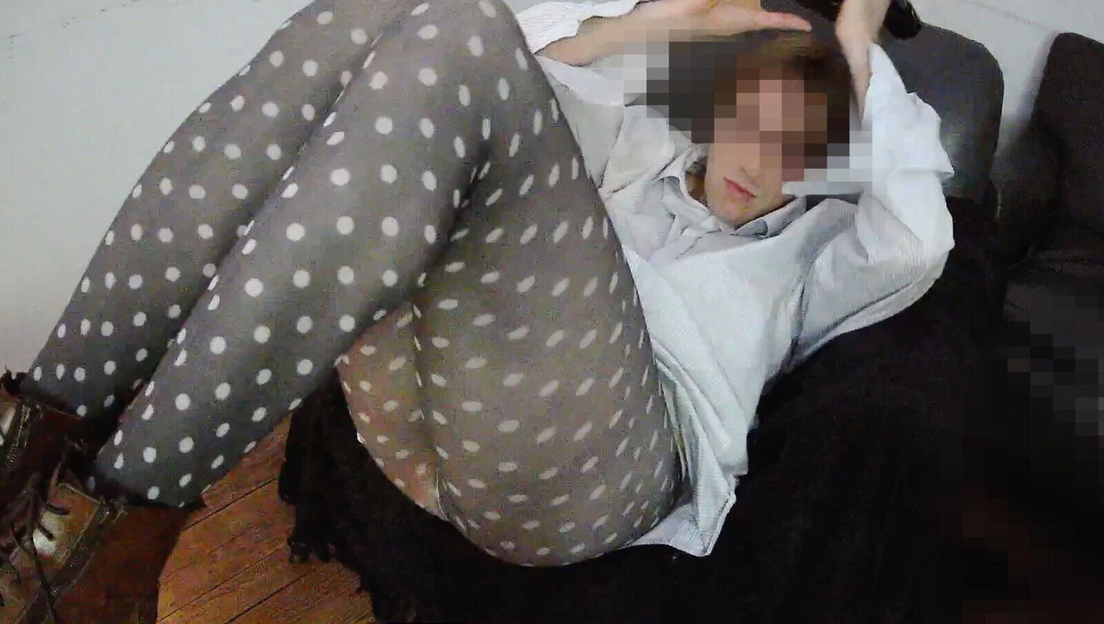 Blonde whiteboy sucking dildo Hard-core leggings