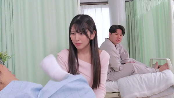 Part girlfriend came visit next type, started sexually harassing through curtain turned on!? boyfriend hospital couldn'_t move, gave load creampies!