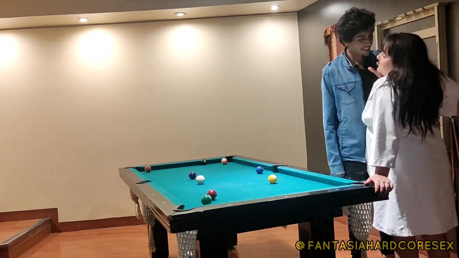 Giving Best Friend Some Good Butt Massages After Game Pool