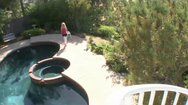 young blonde takes solid from skinny