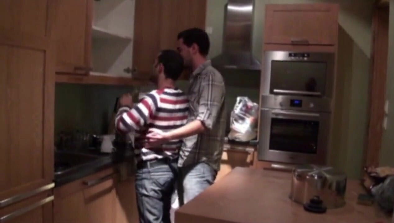 Young Latino fucked friend kitchen