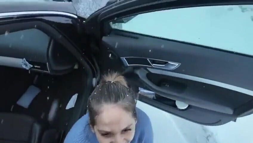 Amateur Couple Goes Mountains with Their Slutty Girlfriend Sucks Cock.