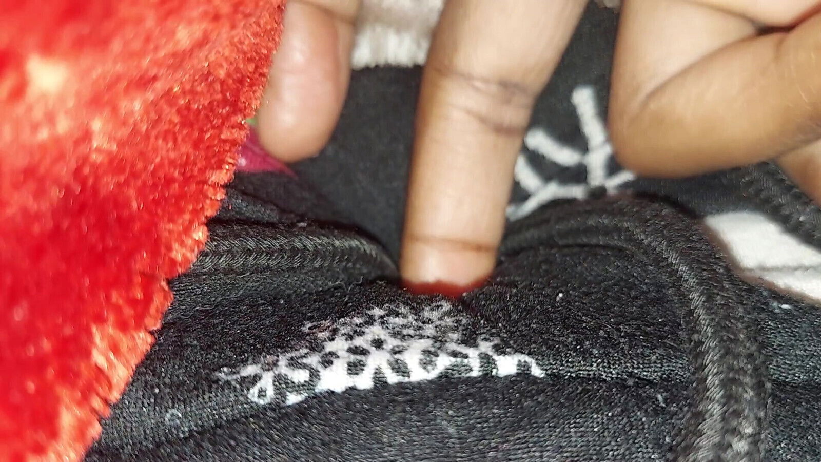 Fingering pussy with pants female masturbation