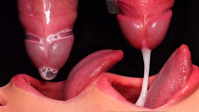 Close Up: Best Condom Milking Blowjob! She Broke the Condom and got all Cum i...