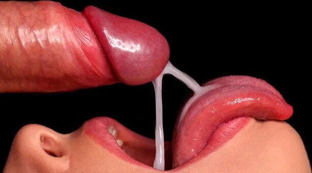 Close Up: Tongue and Lips Blowjob! Best Mouth for Your Cum! Frenulum Licking ...