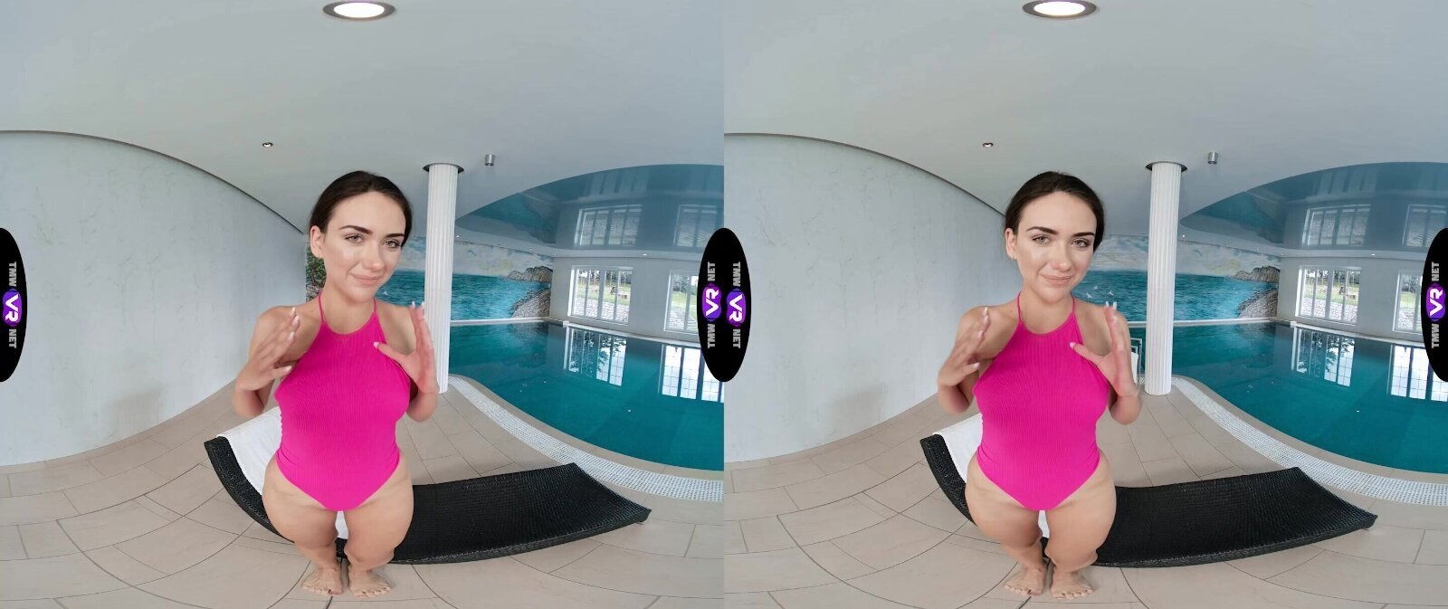 Glam teen Vixi Rafi poses pool lingerie