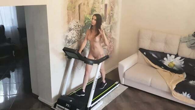 Naked Teen with Treadmill