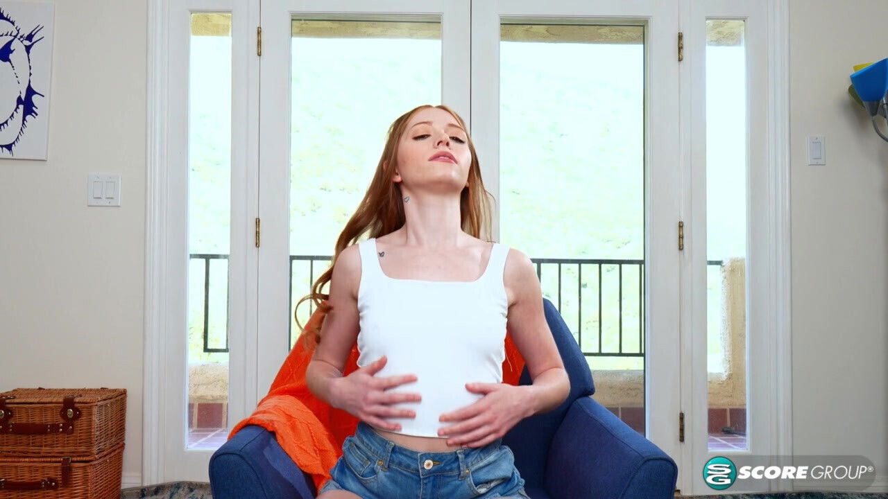 Redheaded youngster Myra Moans enjoys convulsing orgasms