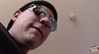 Naughty brunette sucks hotel room gets destroyed.