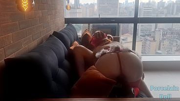 Santa'_s helper having Christmas morning