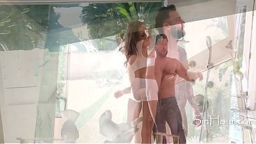 Handyman Rewarded with Erotic NURU Massage Jewel Diamant