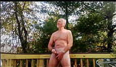 PoundinMyCock4U masturbates open bud'_s back deck middle day.