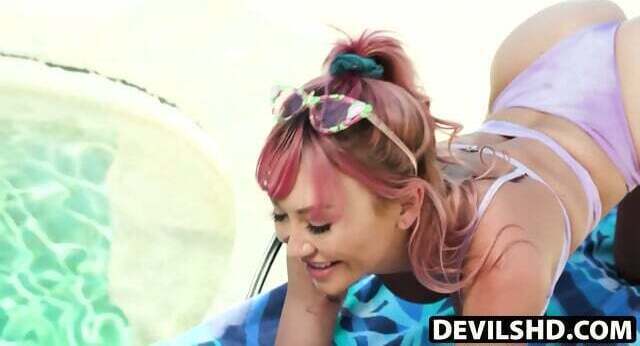 Adira Allure betrays bestie by taking her husbands cock in ass