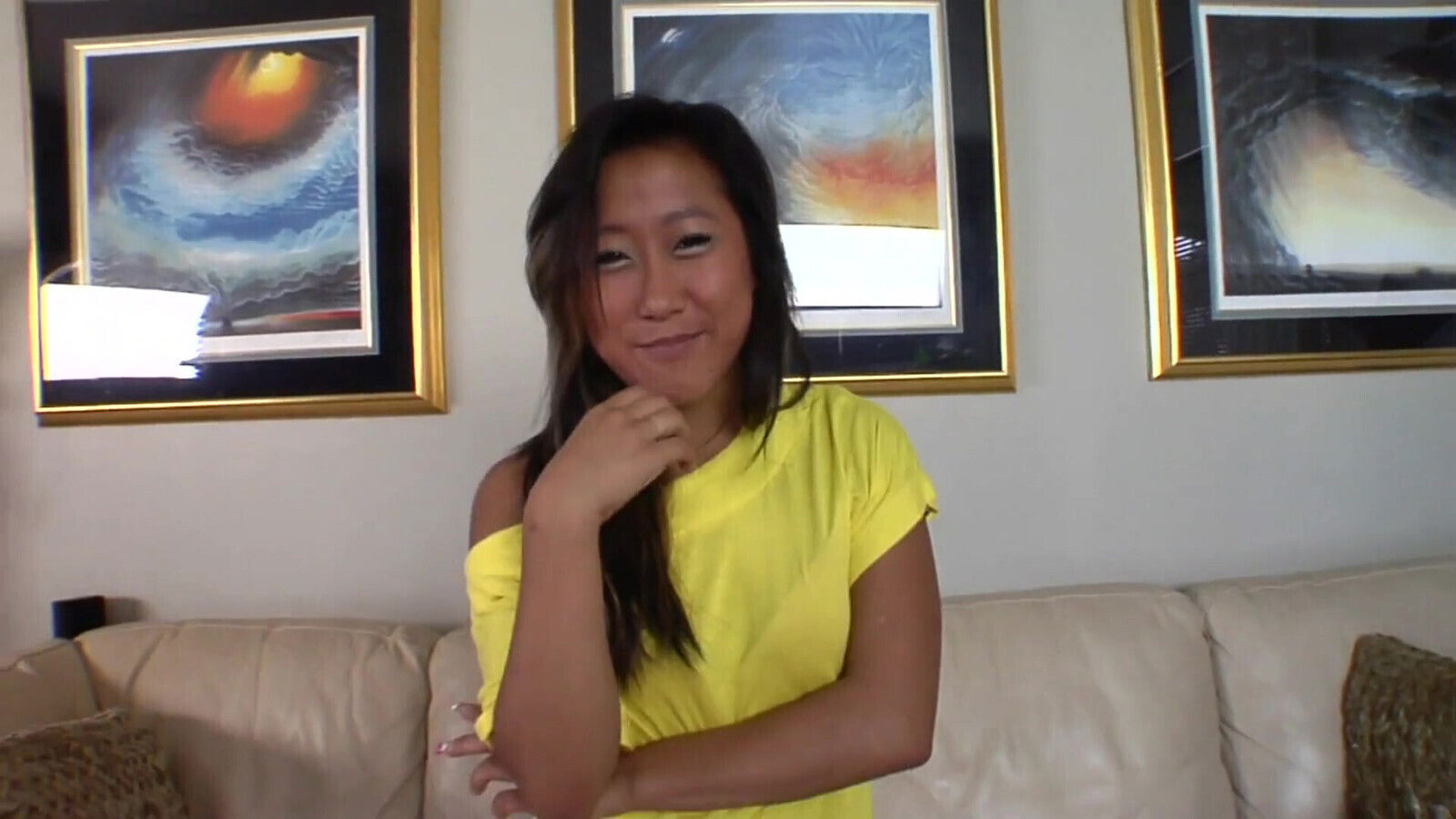 Hard screwed pink slit of Randy Babe pussy looks fine full of cum face