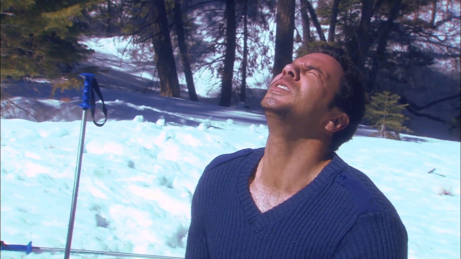 Big ass girl bends over while she gets fucked hard on the snow