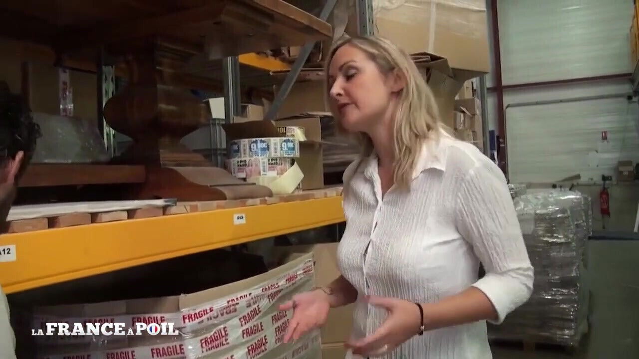 A Sexy, Nympho Boss Is Banging an Applicant Right in the Middle of the Warehouse.