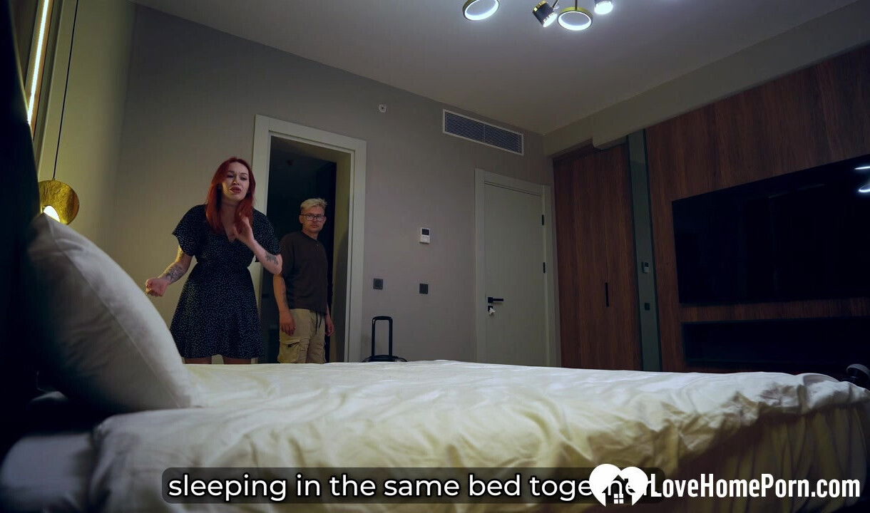 Redhead Stepmom Slips into My Bed and We Fuck All Night