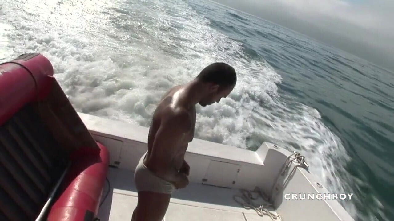 Straight Latino fucked raw in exhib boat in the sea