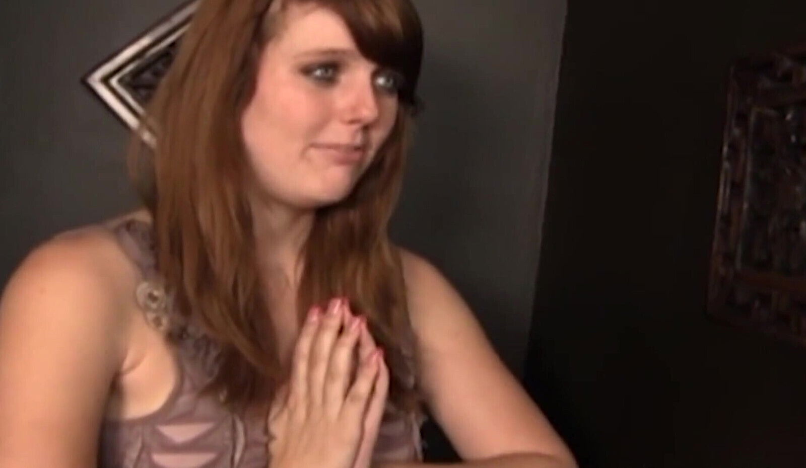 Naughty Redhead Gives Amazing Gloryhole BJ