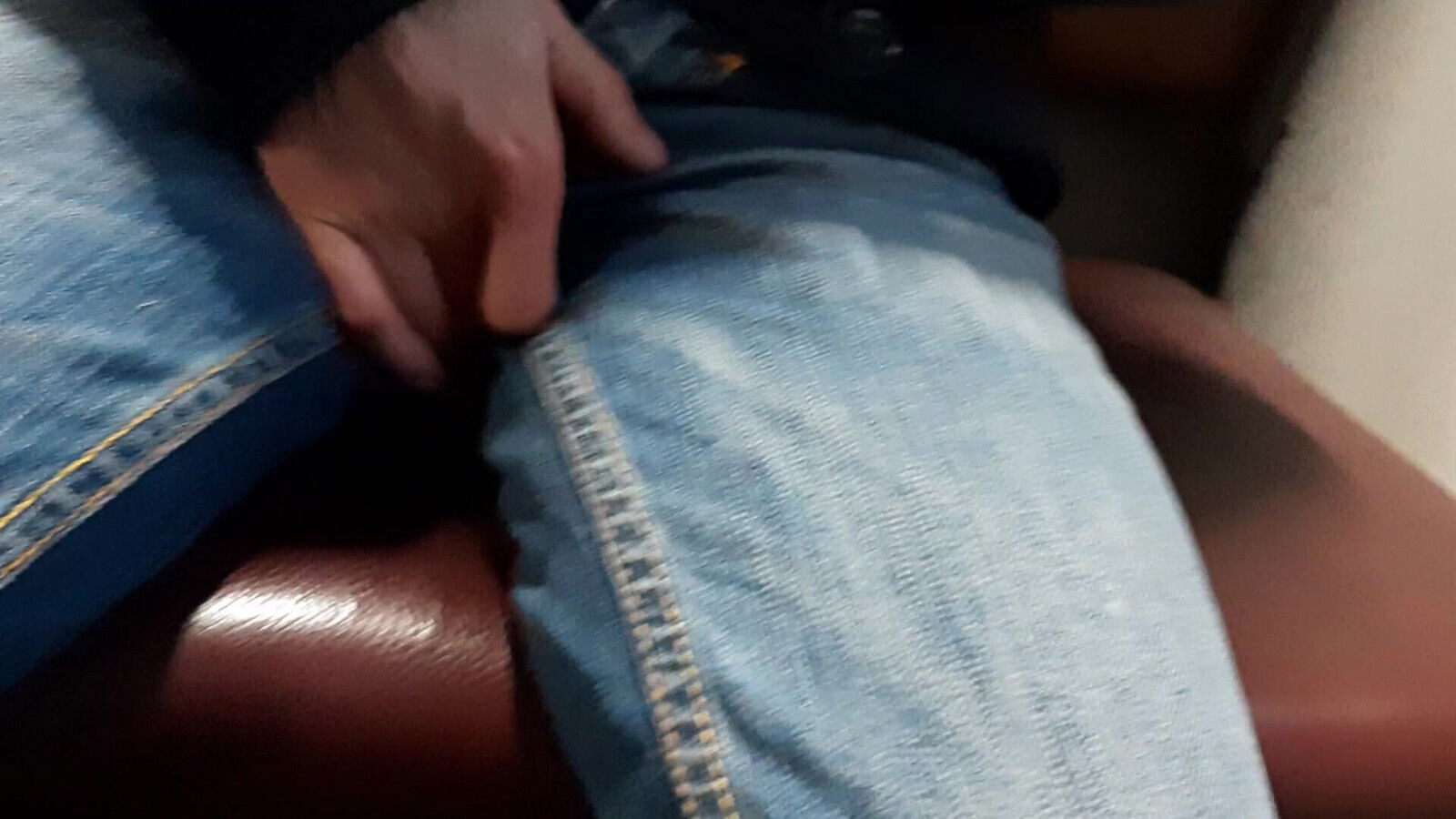 I masturbate riskily on a public train until I cum