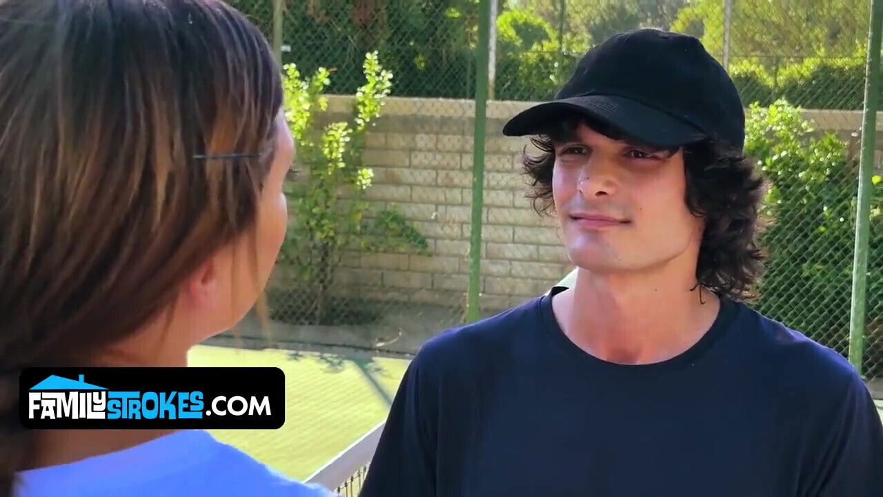 Fit Step Mother Drains Her Stepson's Tennis Balls