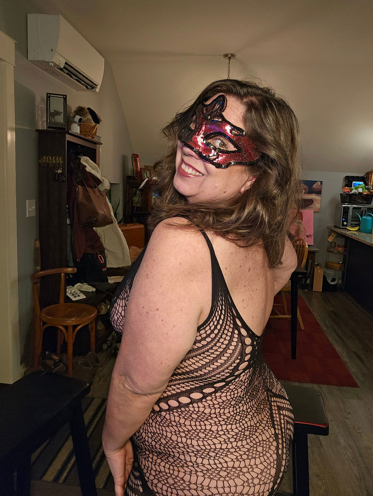 Mrs. A Squirts in a Dripping Mess