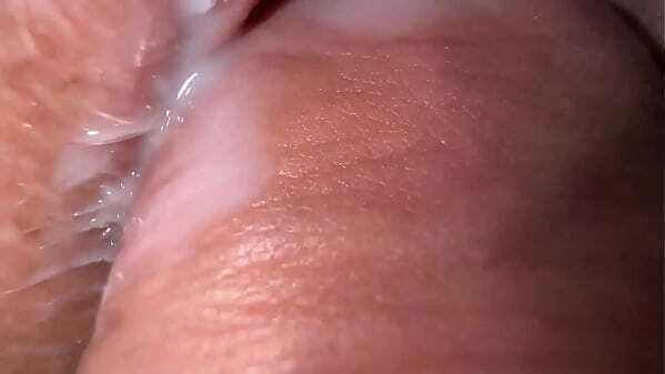 close up fuck with stepsister in panties, tight creamy pussy and cum on pussy