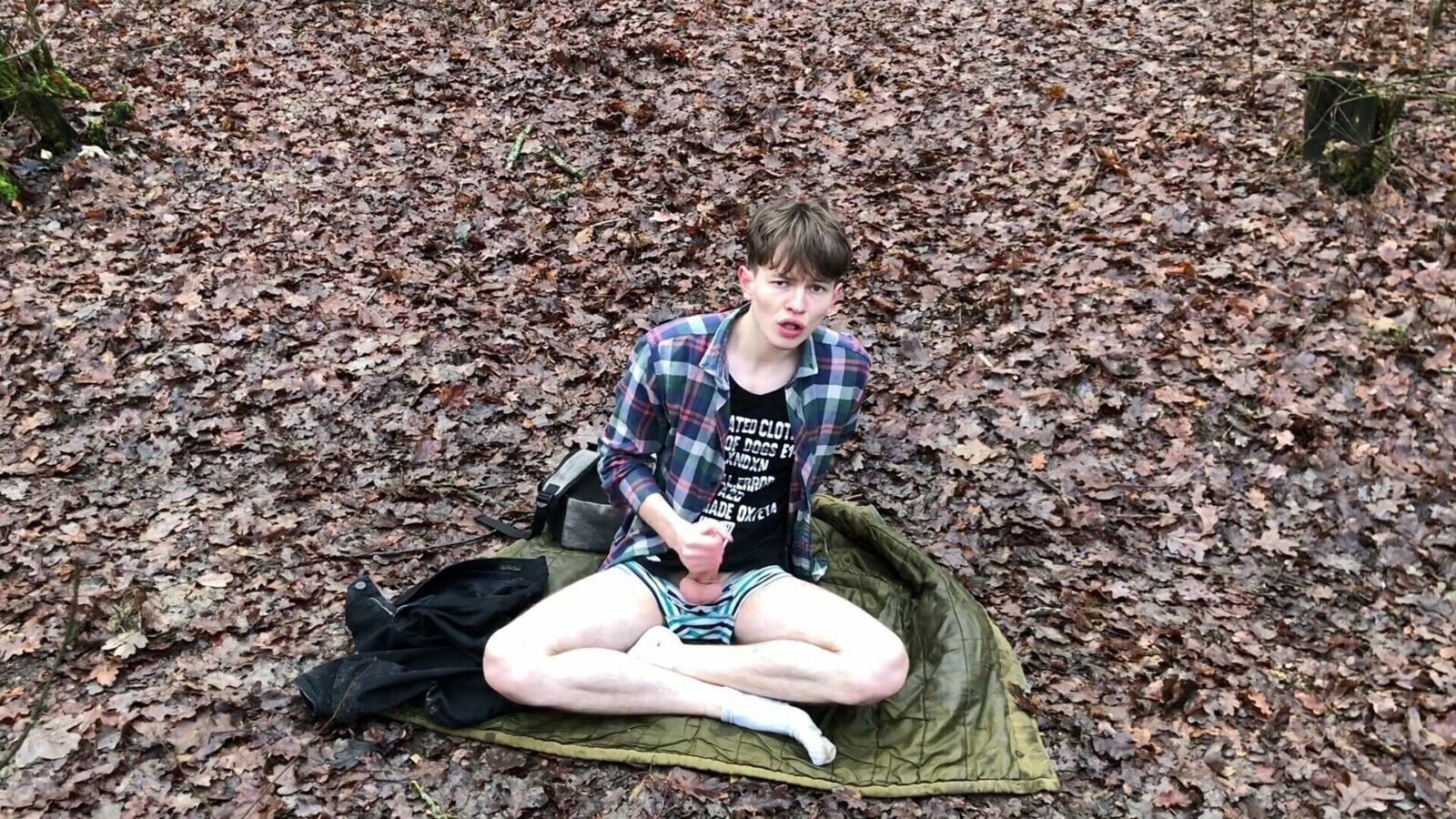 Camping with Outdoor Filmed me CUM AS VULCANO