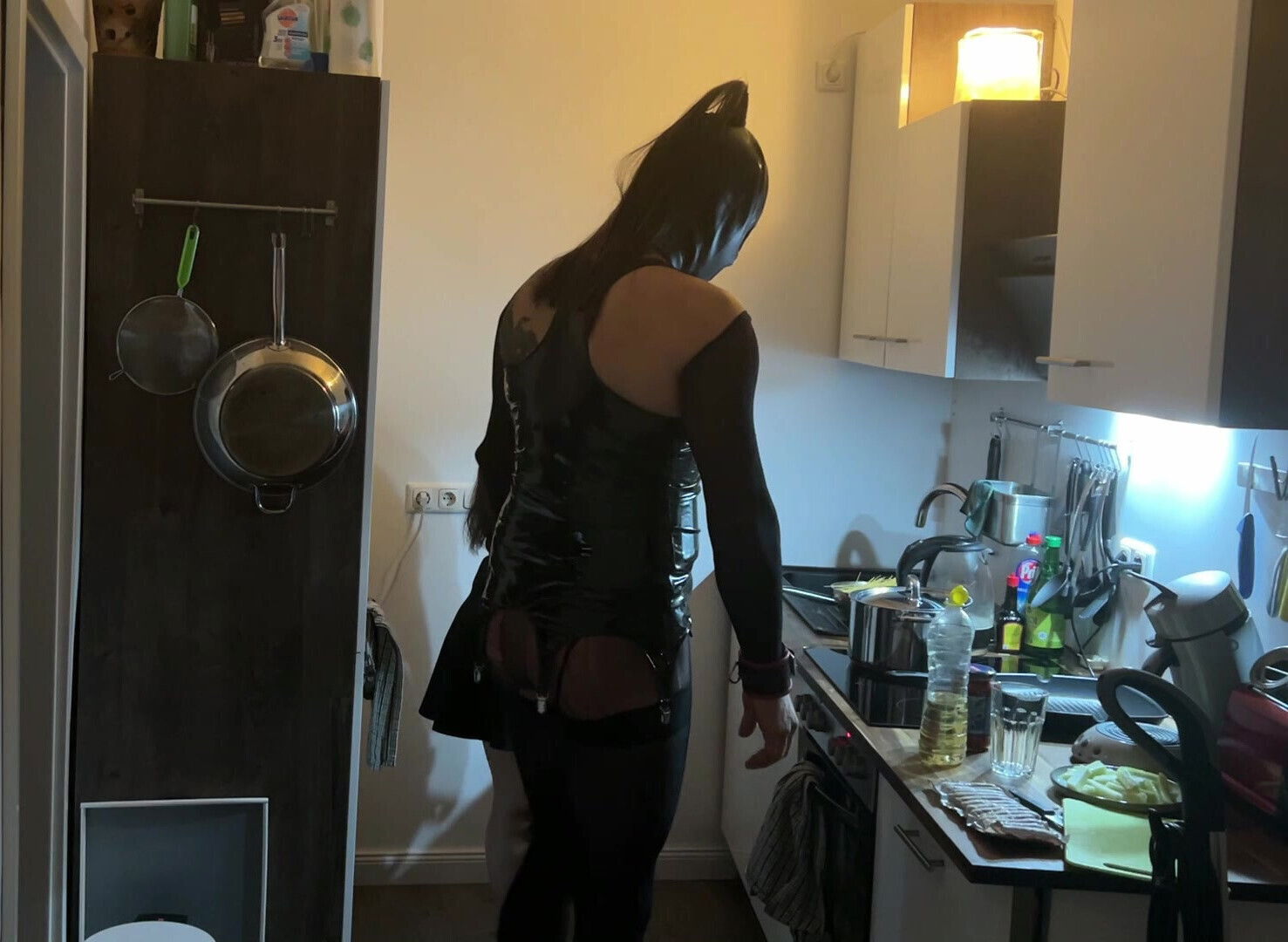 Fetish Lofts Cooking Session with TV Slave Part 3-4.