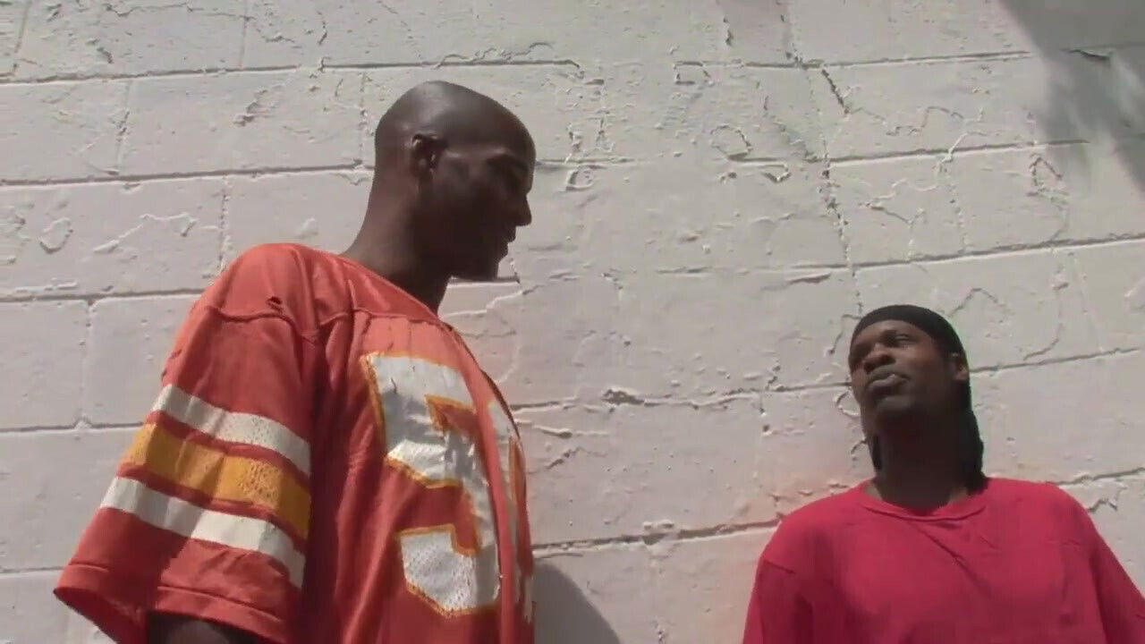 All in black gay fuck for two well endowed guys