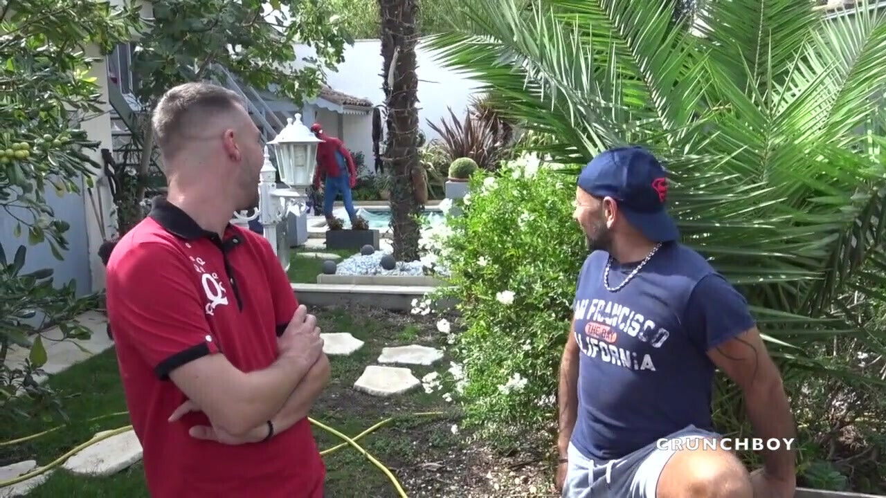 Barebakc orgy in the exhib garden