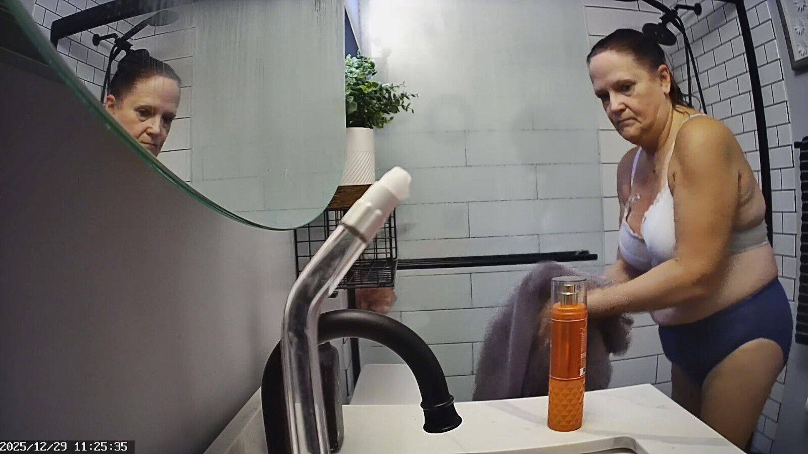 Mrs. Joanne Tanner a Real Public Schoolteacher with Big Natural Tits Exposing Herself in the Shower 12-29-2025