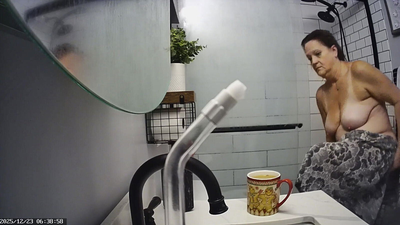 Mrs. Joanne Tanner a Real Public Schoolteacher with Big Natural Tits Exposing Herself in the Shower 12-23-2025