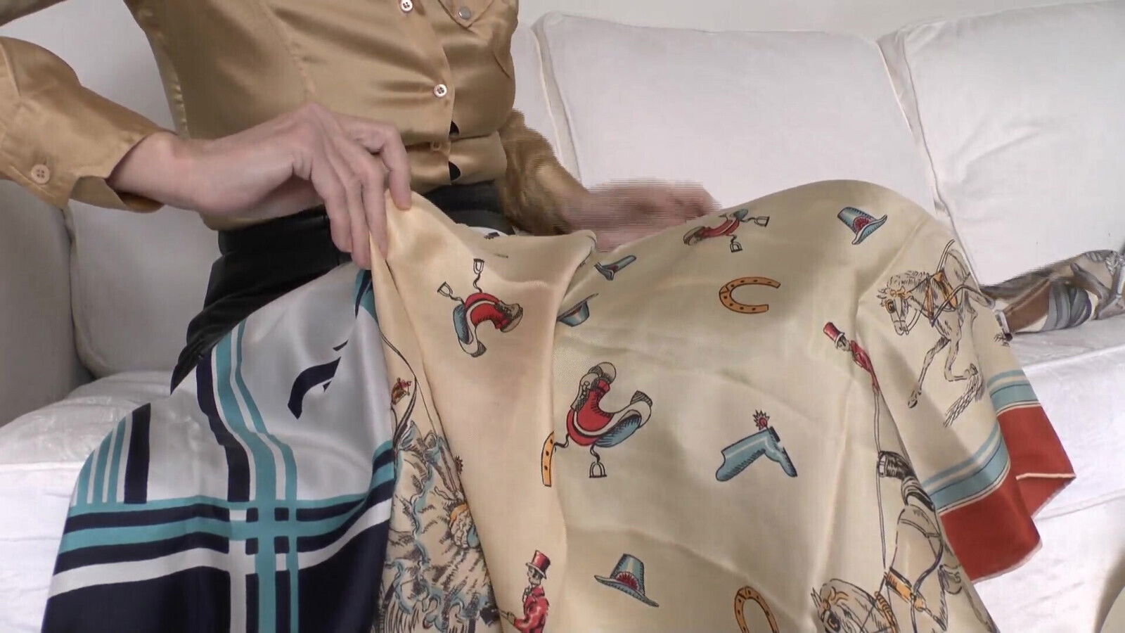 Cum on Stepmother's Silk Scarf, Lady Victoria Valente