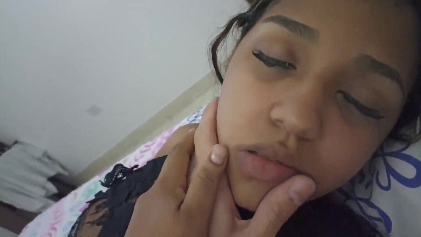 Brunette big saggy tits from New York United States fucking her stepbrother's big dick