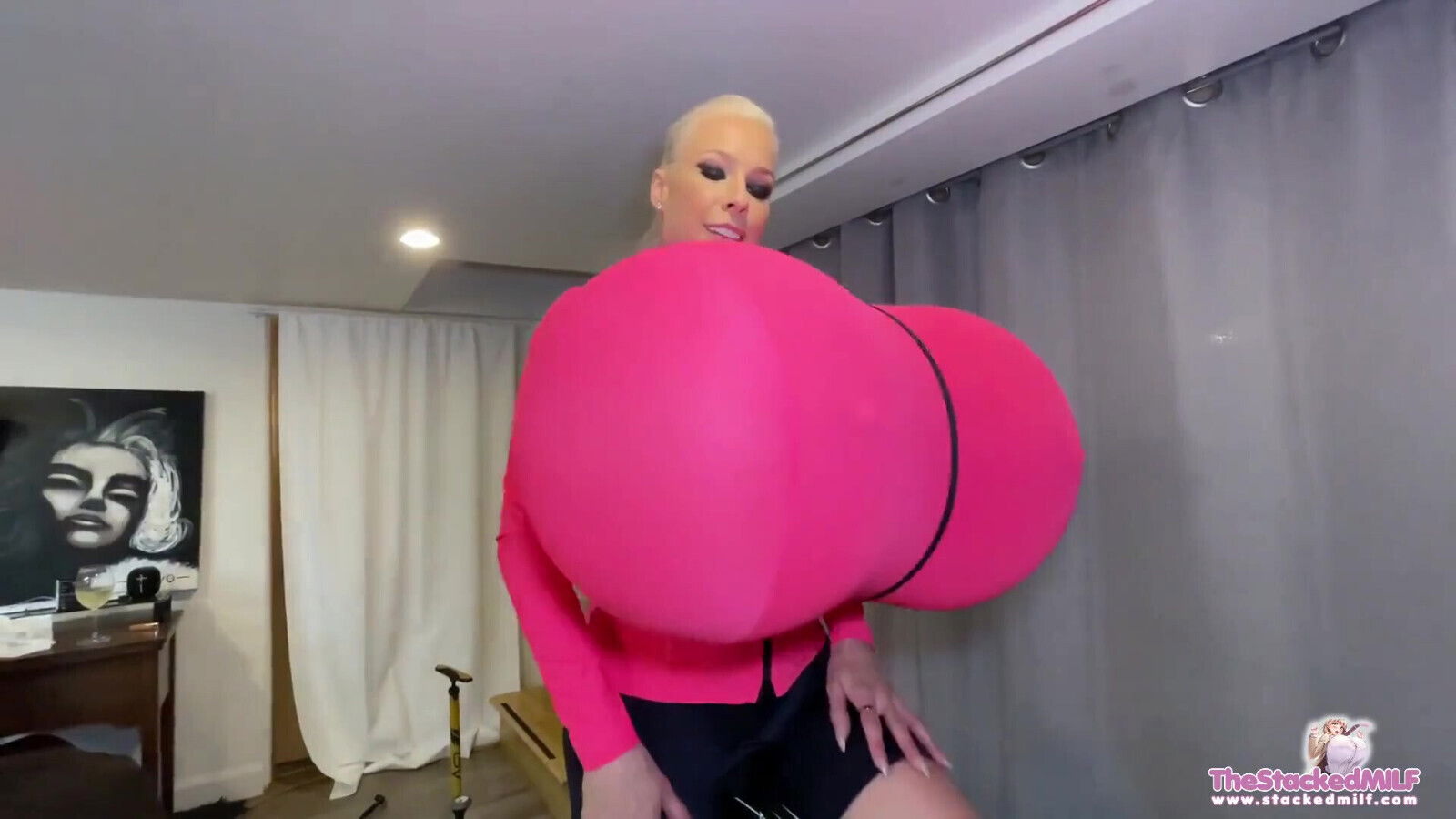 Inflating my tits instead of my tire! Breast expansion fetish