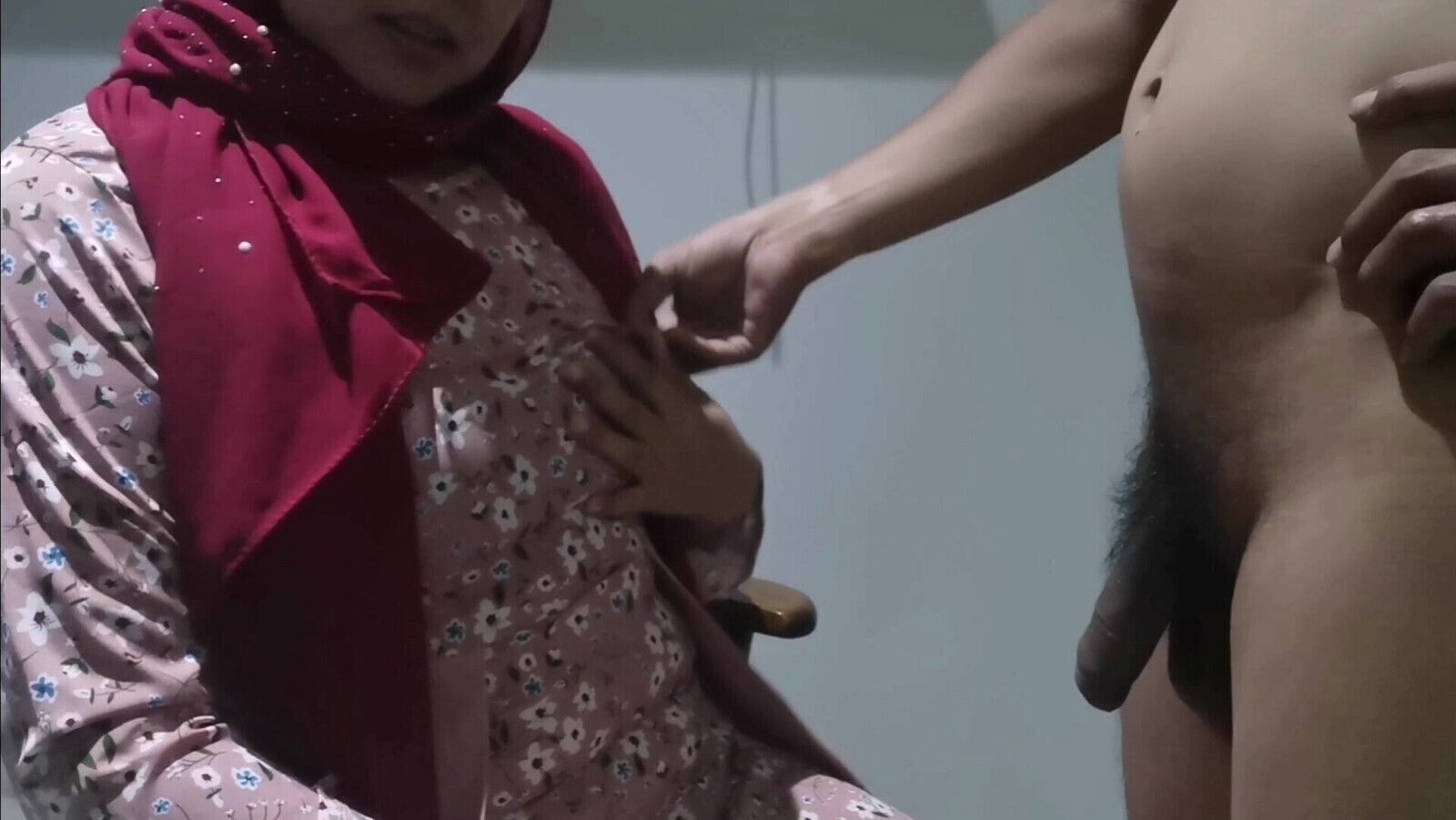 Video call with her boyfriend before her brother-in-law broke in.