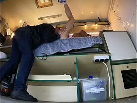 My sexy hostess did a very good job by cleaning my food truck so as a reward I licked, fingered and fucked her juicy pussy