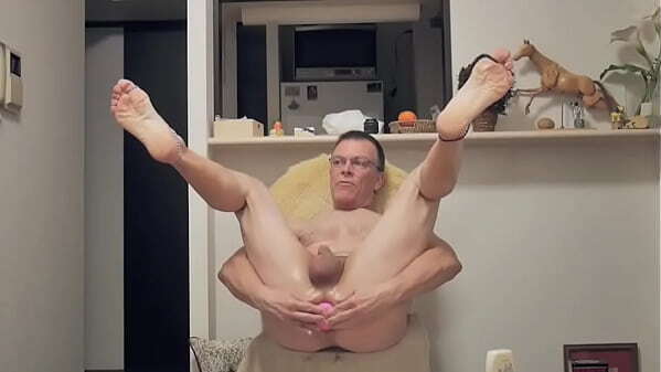 Grandpa'_s Extreme Anal Self-Pleasuring---totally naked and barefoot