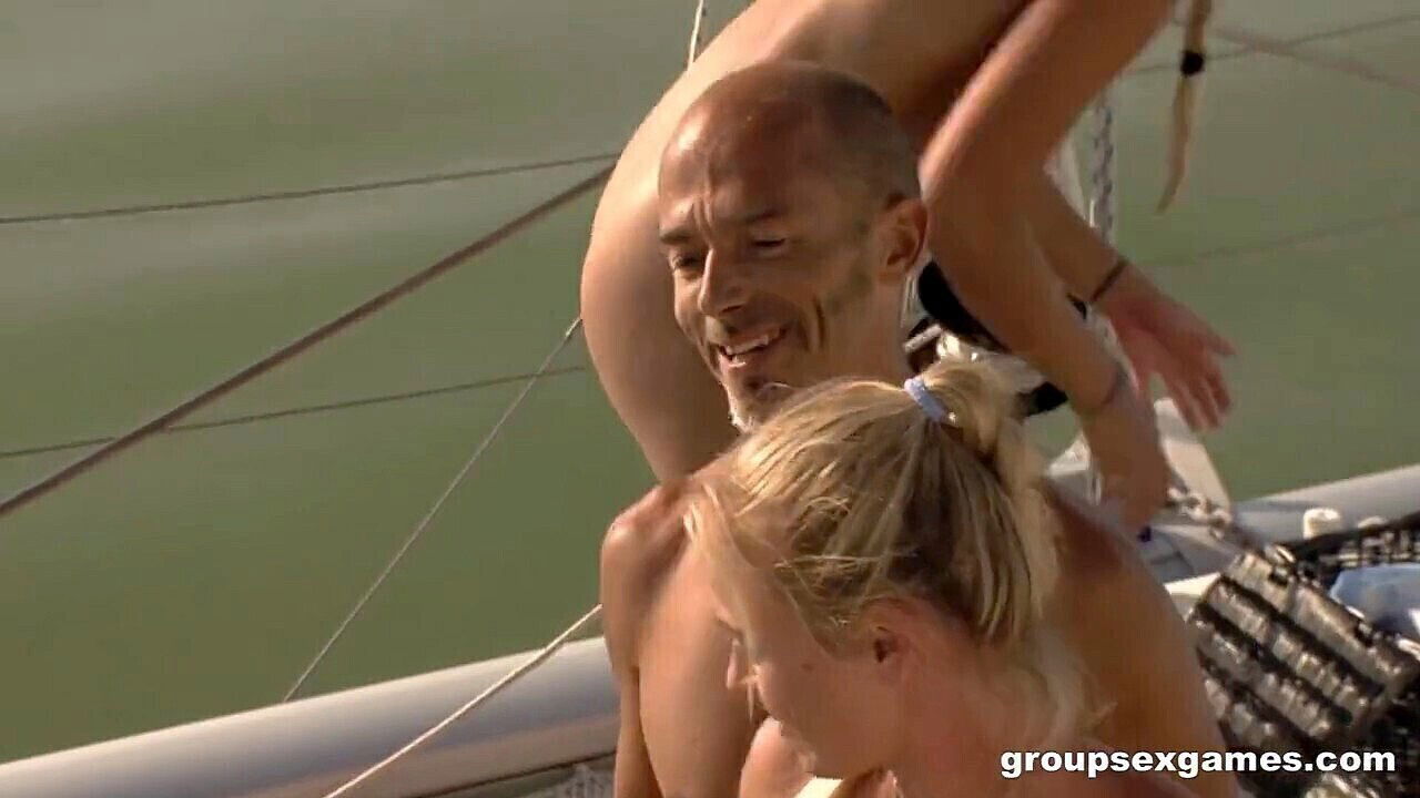 Wild group sex games on the water with Charlie May, Dorina Golden, Totti, and Misty Mild