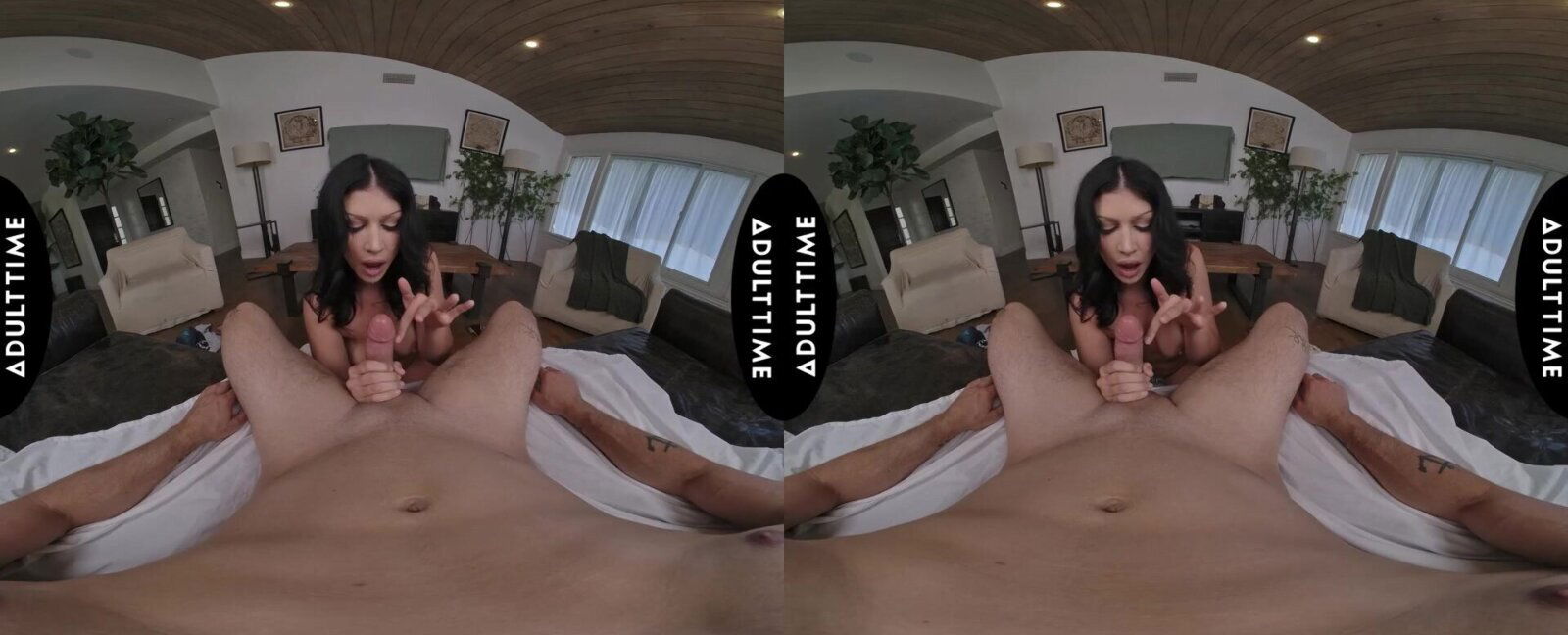 Queenie Sateen gets her big tits tit fucked in steamy pov action